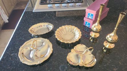Vintage 24 k gold plated tableware