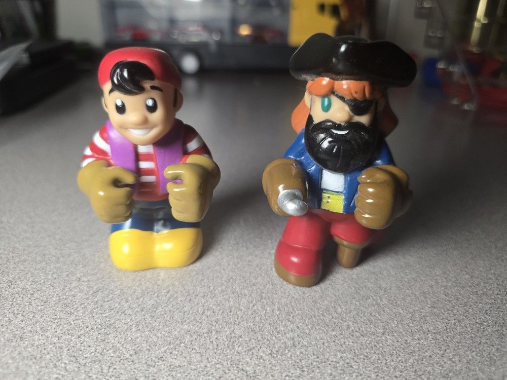 Little Tikes Play n Scoot Pirate Ship Boy & Captain 3.5" Figures