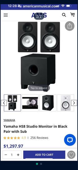 Yamaha HS8 Studio Monitors
