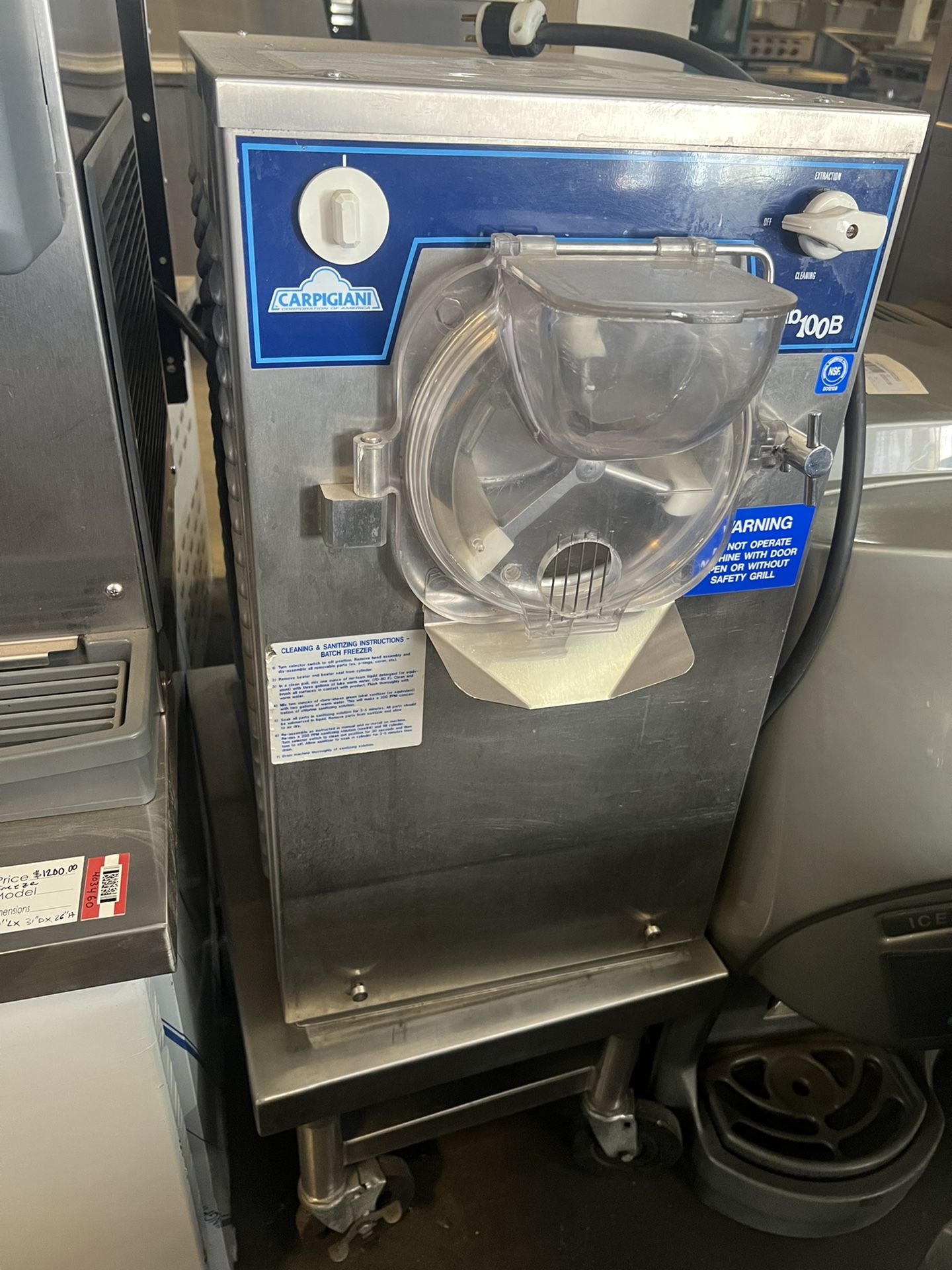 Commercial Gelato Ice Cream Batch Freezer