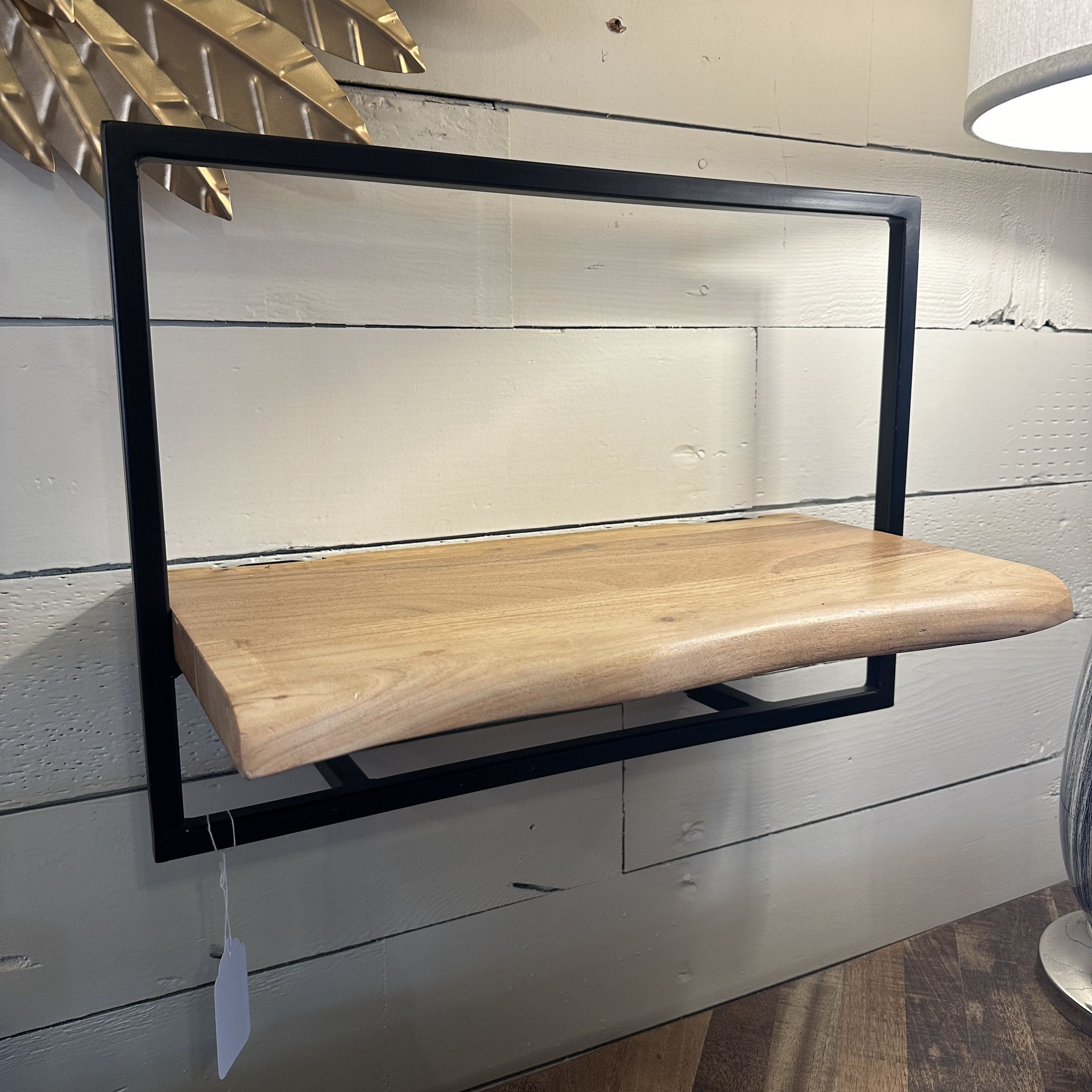 Natural Iron Wide Wall Shelf