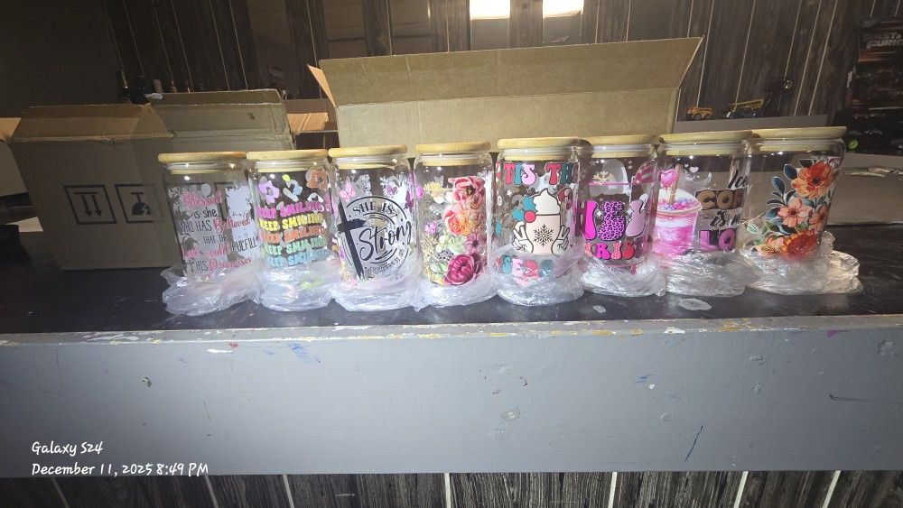 Custom made Glass Water Bottles