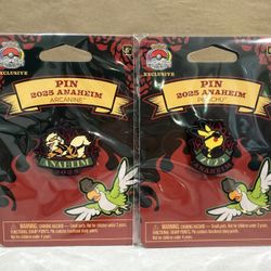 Pokemon Worlds 2025 Exclusive Pins Pikachu Arcanine