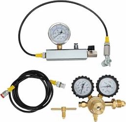 Nitrogen Shock Fill Kit with Schrader Valve 556 & 700 PSI Gauge - High-Pressure Nitrogen Regulator for Off-Road Bike, ATV, UTV, Dirt Bike, ATC - with 