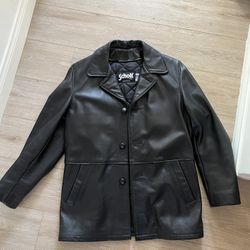 Schott Leather Men’s USA Made “Car Coat” Style 