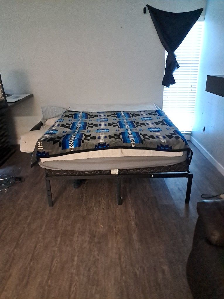 Full Queen Bed Set Mattress Foam Box Spring And Frame