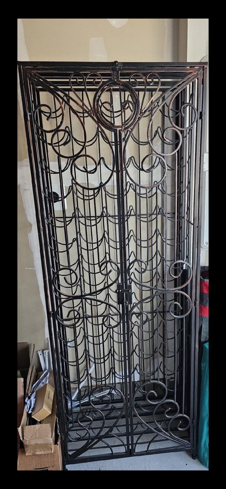 Rubbed Bronze 75 bottle Wine Rack