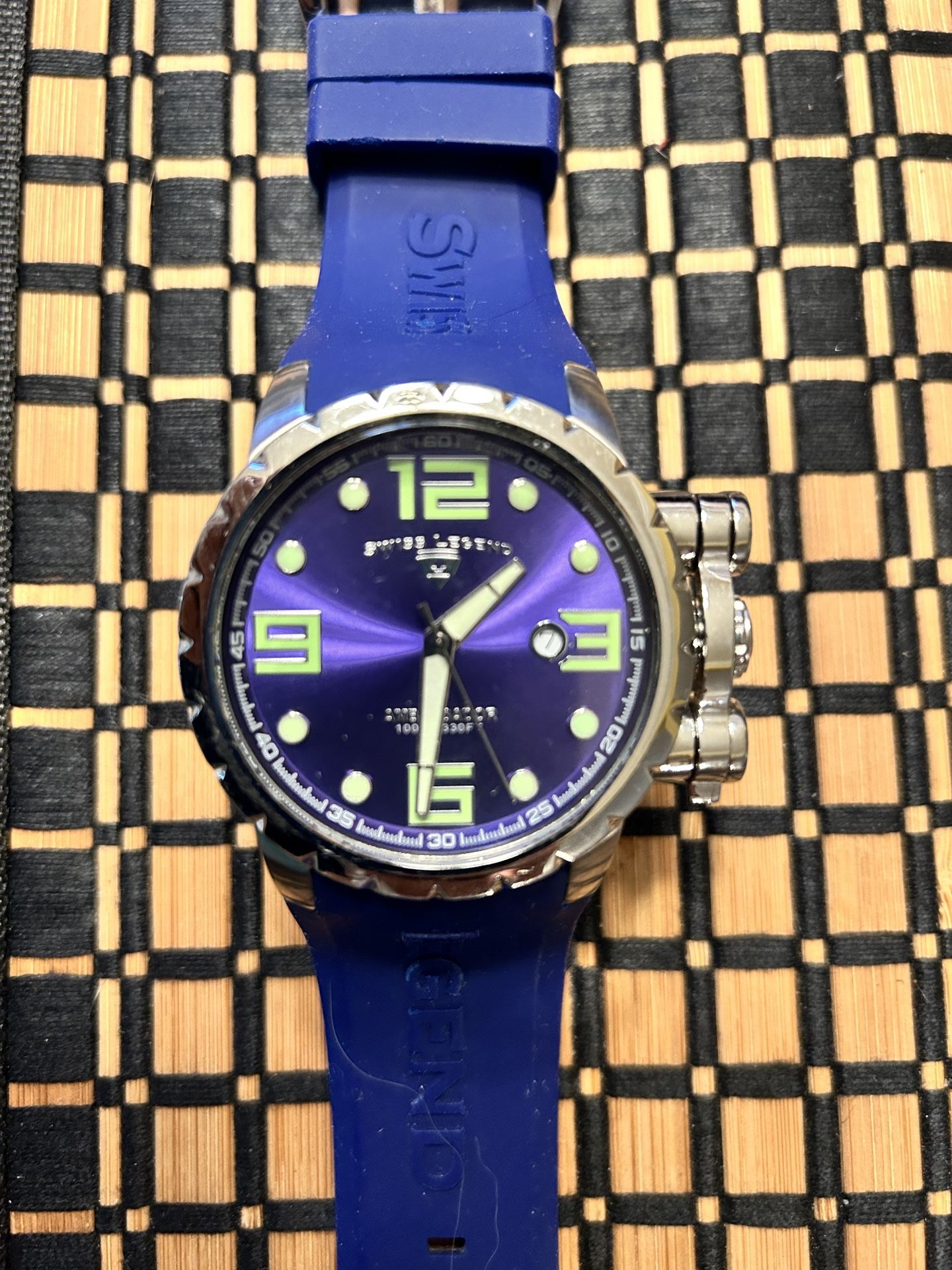 Swiss Legend Ambassador Blue/Rubber Ø47 mm watch