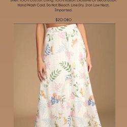 Lulus Embroidered Skirt