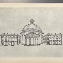 CHURCH -ARICIA Giovanni Gian Lorenzo Bernini Fine Art Print Antique Vintage 40’s Original Italy Italian Printed Collectible BUILDING FACADE