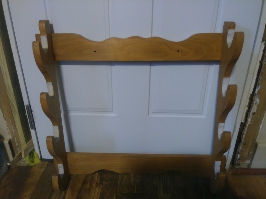 Wooden gun rack