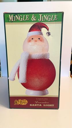 Vintage SANTA Mingle& Jingle Cracker Barrel light up SANTA