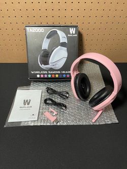 New WolfLawS Wireless Gaming Headset with Noise Canceling Microphone for PS5, PC, PS4, 2.4G/Bluetooth Gaming Headphones with USB and Type-c Connector,