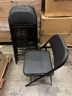 5Packs Of Black Folding Chairs Like New 