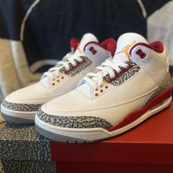 Jordan 3 Cardinal Sz 11 Deadstock 