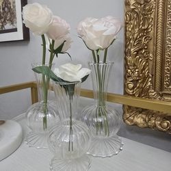 Ruffled Glass Vases