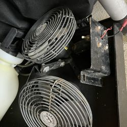 2 Fans 12 V Dc both Work Just Fine Good For Golf Cart Or Truck Tractor Two Speed High And Low