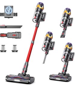 Uosogi Cordless Vacuum Cleaner, Upgraded 55KPA 650W 70Mins Stick Vacuum with Hurricane Mode, Self-Standing, Touch Screen, 1.8L Dust Cup, Anti-tangle W