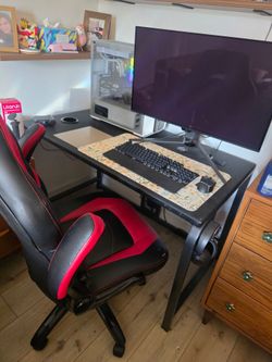 Computer desk and chair