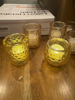 Large Set 72 pieces Candle Jars plus 72 Tea Lights. Romantic centerpieces-