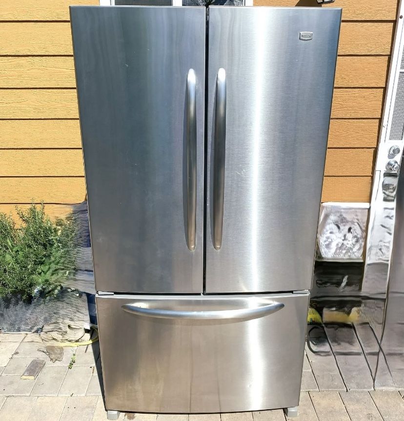 Maytag Fridge MFF2558VEMO 25 Cu. Ft. Stainless Steel French Doors Bottom Freezer