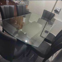 MemorialDaySpec/7pcs Glass top dining set/was:629$