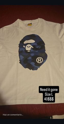 Blue bape tee size L