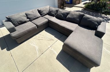 Large Gray Sectional Couch