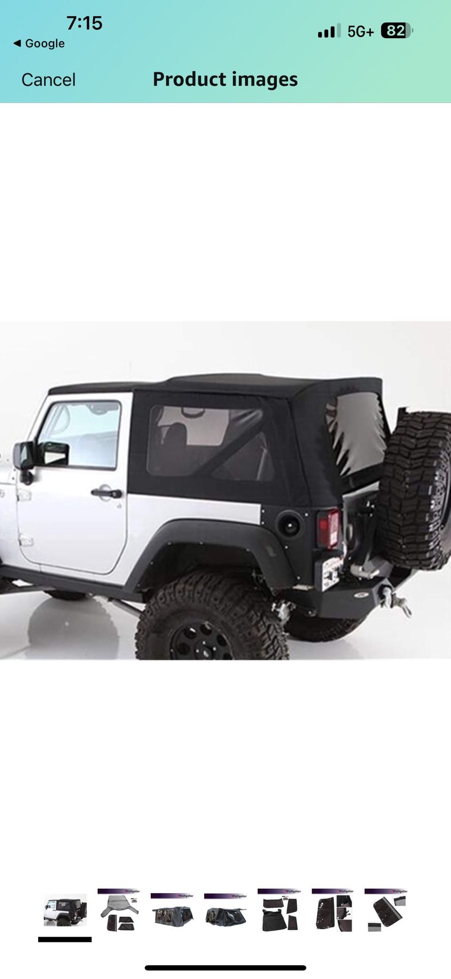 Black Diamond Soft Top with Tinted Rear and Side Windows Replacement for Wrangler JK 2 Door 2010-2017 Looks new got off a pallet and I have no need f