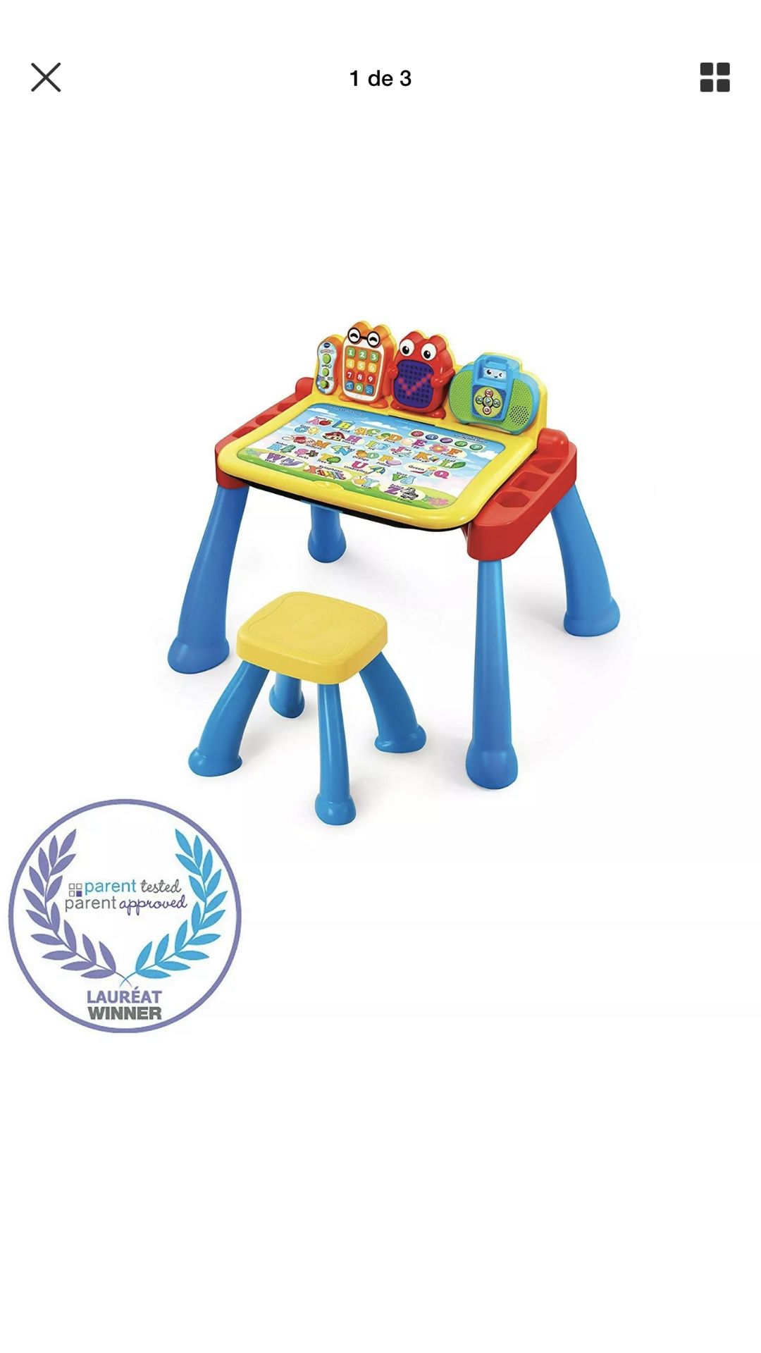 VTech Touch Learn Activity Desk Deluxe Stool Child Toddler Interactive Kids Toy