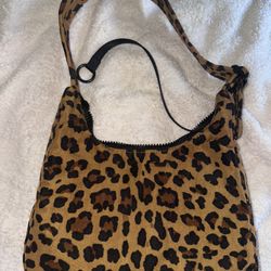Mini Nylon Shoulder Bag Leopard Print Baggu