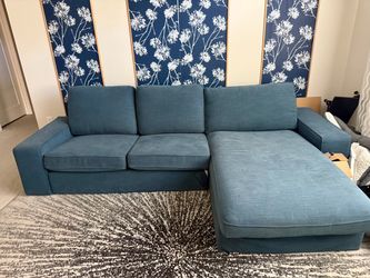 IKEA KIVIK Sofa with Chaise – Gunnared Blue