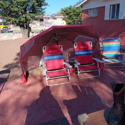 Náutica Beach Chairs And Ubrella Combo