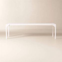 CB2 Aqua Virgo 100" Rectangular White Dining Table