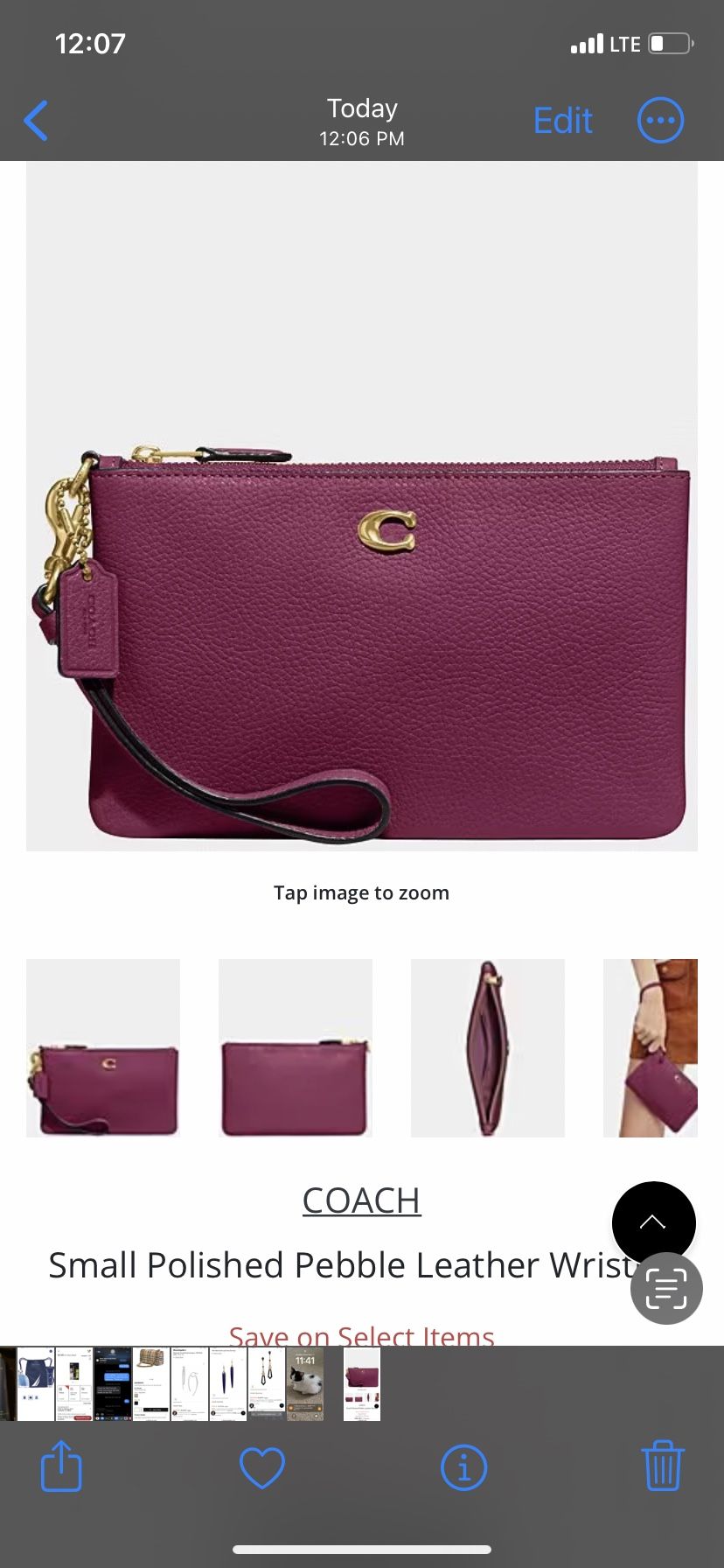 Coach Wristlet Blue And Purple $45 Each