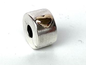 Pandora Silver & Gold Heart Charm