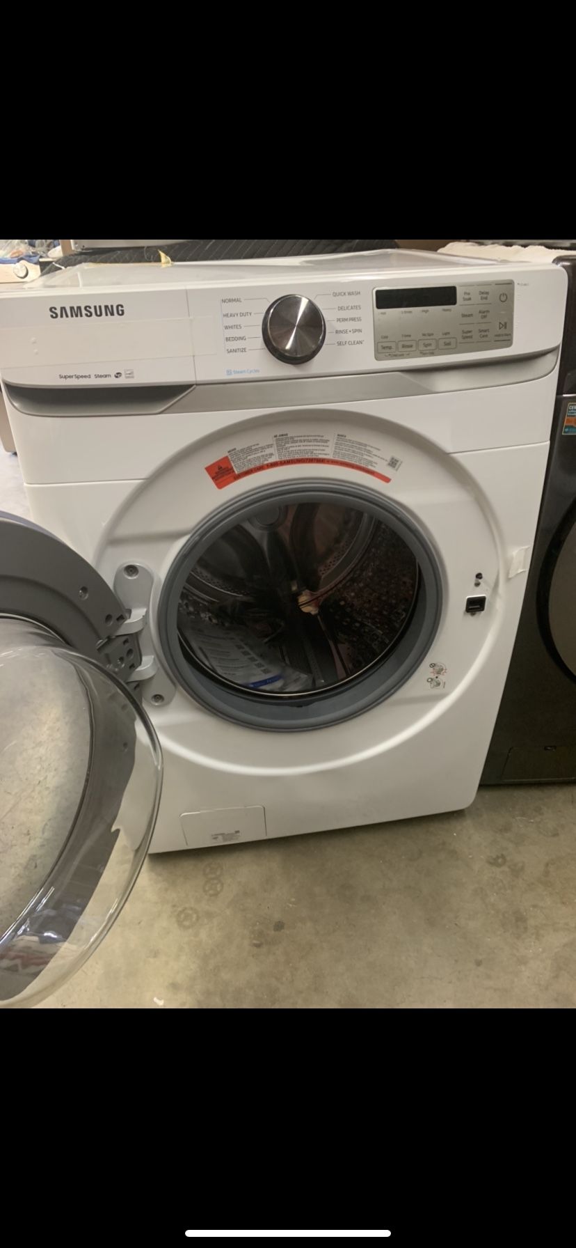 Washer Front Load Steam Samsung 4.5 Cu Ft White
