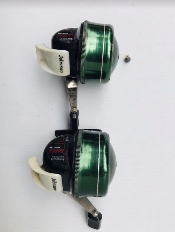 2 Vintage Johnson Fishing Reels Model 130B Made in USA for Sale in
