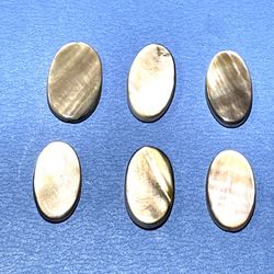 Mother Of Pearl Oval Bead Lot Of 6
