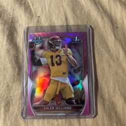 Caleb Williams chicago bears rookie card pink refractor
