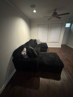 Ashley Stewart midnight madness sofa and ottoman