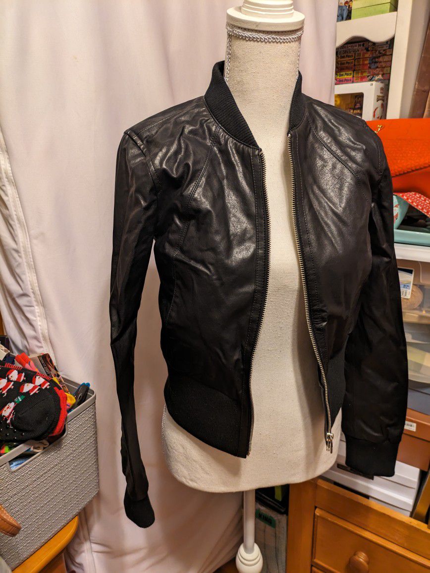 Banana Republic leather jacket women's size xs