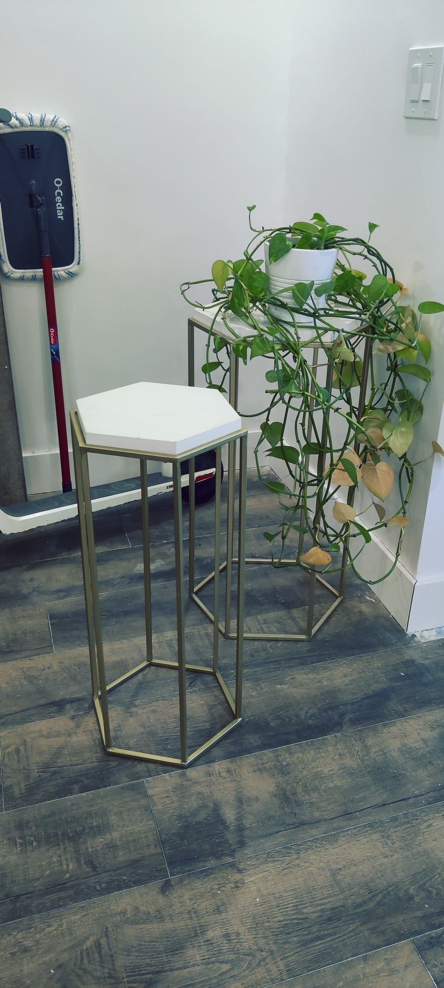 End Tables with Mirrored Tops