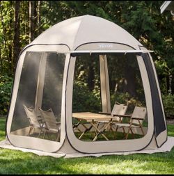 Like New VEVOR 10’x9.2’ Pop Up Screen House Tent With Awning For 4–8 People