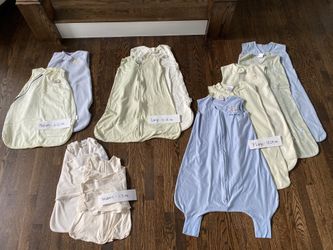 Lot of 11 Sleep Sacks - size Newborn to 24 months