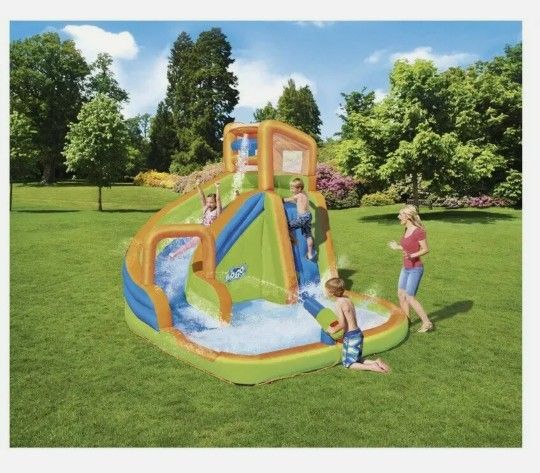 H2OGO! TURBO SPLASH WATER PARK ZONE MEGA 12'x10'x8' + BLOWER Inflatable Pool