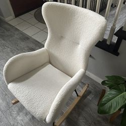 White Cushion Rocking Chair