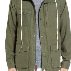 Man Tommy Bahama Harbor Linen Hooded Jacket Green Size XXL New