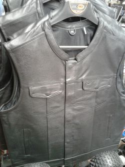 Motorcycle club leather vest brand new high quality first manufacturing brand