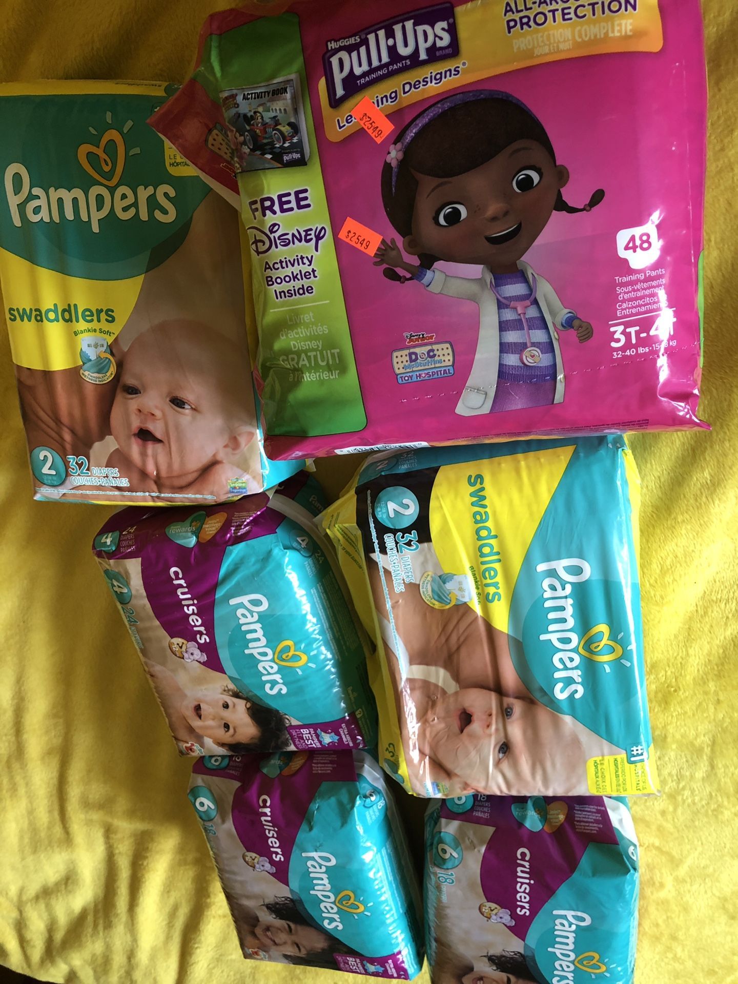 Pampers, Cruisers , Swaddlers , Pull -Ups 3T-4T never Open